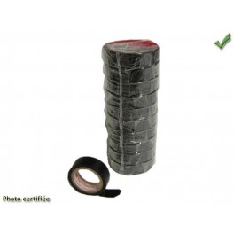 RUBANS ADHESIFS ISOLANTS SCOTCH PVC x10 ROULEAUX NOIR 15mm X10M
