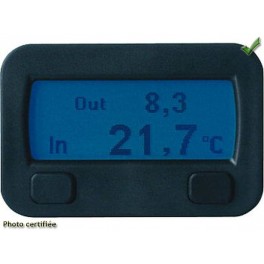 THERMOMETRE DIGITAL INTERIEUR EXTERIEURE12V CHEKTEMP TIME