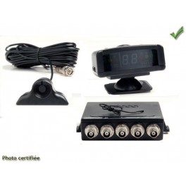 RADAR DE RECUL SANS FIL POUR POIDS LOURD A 4 CAPTEURS NOIRS 12/24V