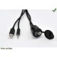 RALLONGE PORT USB et PRISE JACK 3.5 AUDIO/VIDEO MALE FEMELLE 180cm