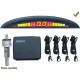 RADAR DE RECUL AVEC AFFICHEUR ET BUZER A 4 CAPTEURS BLANCS 12V CABLE 6M