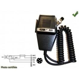MICRO CB 6 BROCHES DNC520 pour TTI PRESIDENT MIDLAND
