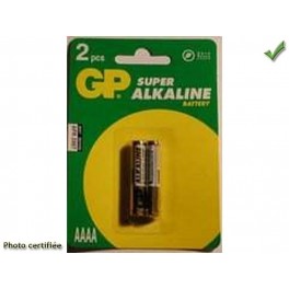 PILE AAAA LR61 GP25A 1.5 V ALCALINE VENDU PAR 2