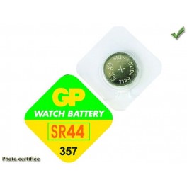 PILE SR44 V357 1.55V BOUTON OXIDE D ARGENT A UNITE