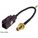 ADAPTATEUR D ANTENNE GSM/GPS SMA/F - FAKRA/F VIOLET