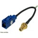 ADAPTATEUR D ANTENNE GSM/GPS SMA/F - FAKRA/F BLEU