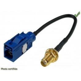 ADAPTATEUR D ANTENNE GSM/GPS SMA/F - FAKRA/F BLEU