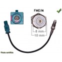 ADAPTATEUR D ANTENNE GSM/GPS FME/M - FAKRA/M POUR BMW VOLKSWAGEN