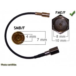 ADAPTATEUR D ANTENNE GSM/GPS FME/F - SMB/F