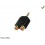 ADAPTATEUR 1 JACK STERO MALE EN 2 RCA FEMELLE