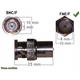 ADAPTATEUR D ANTENNE GSM/GPS FME/F - BNC/F (pack de 5)