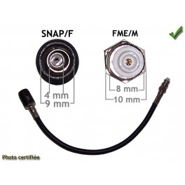 ADAPTATEUR D ANTENNE GSM FME/M - SNAP/F POUR RENAULT