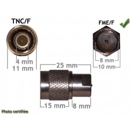 ADAPTATEUR D ANTENNE GSM FME/F - TNC/F (pack de 5)