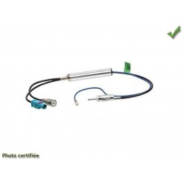 ADAPTATEUR D ANTENNE DOUBLE 1 FAKRA 1 ISO AUDI A3 05/2003-2007 VERS DIN