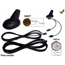 ANTENNE GSM et GPS TOIT TYPE AILERON REQUIN 900/1800MHz long 5M