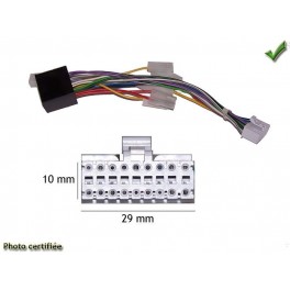 CABLE SPECIFIQUE AUTORADIO ISO SONY 18pins 29x10mm CDX XR XRC