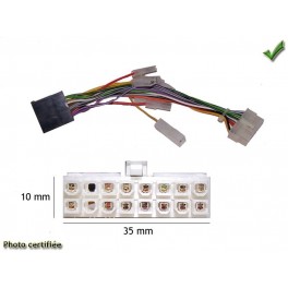 CABLE SPECIFIQUE AUTORADIO ISO PIONEER 16pins 35x10mm DEHP MEHP