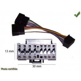 CABLE SPECIFIQUE AUTORADIO ISO CLARION 16pins 30x13mm CZ