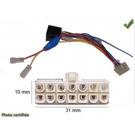 CABLE SPECIFIQUE AUTORADIO ISO AIWA 14pins 31x10mm CTR CTX CT