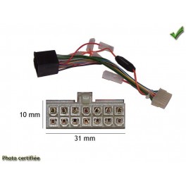 CABLE SPECIFIQUE AUTORADIO ISO PIONEER 14pins 31x10mm DSP DEHM KEH KEHM KEHP