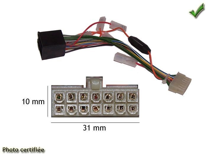 Câble ISO Pour Autoradio Pioneer DEH-P8000R/P8100BT/P8400MP, Etc. - Neuf, Marque TechExpert, Garantie 2 Ans