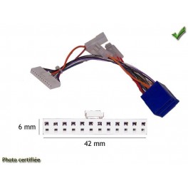 CABLE SPECIFIQUE AUTORADIO ISO PIONEER 12pins 42x6mm KEH KEHP