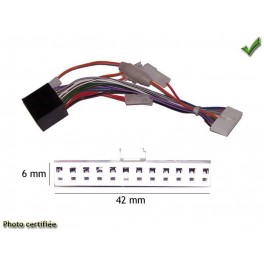 CABLE SPECIFIQUE AUTORADIO ISO PIONEER 12pins 42x6mm KEH KEHM KEHP