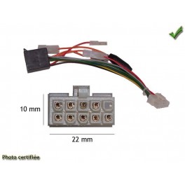CABLE SPECIFIQUE AUTORADIO ISO PIONEER 10pins 22x10mm DEH