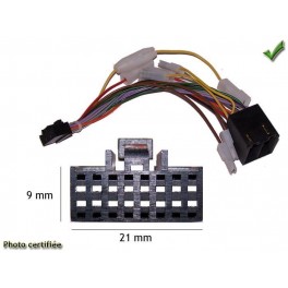 CABLE SPECIFIQUE AUTORADIO ISO PANASONIC 16pins 21x9mm CQD CQR CQRD CQRFX CQRDP
