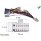 CABLE SPECIFIQUE AUTORADIO ISO PANASONIC 16pins 22x11mm CQC CQRD CQDFX CQMX