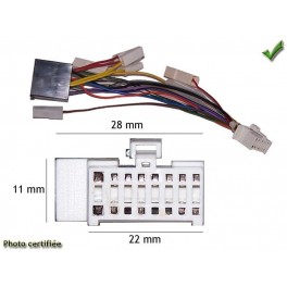 CABLE SPECIFIQUE AUTORADIO ISO PANASONIC 16pins 22x11mm CQC CQRD CQDFX CQMX