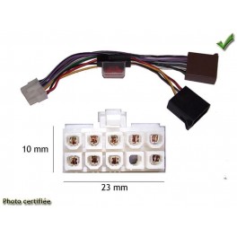 CABLE SPECIFIQUE AUTORADIO ISO PHILIPS 10pins 23x10mm