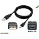 CABLE USB MALE - PRISE MINI USB MALE