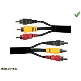 CABLE AUDIO VIDEO RCA 10m MALE MALE STANDARD