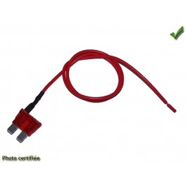 FUSIBLE A BROCHES 10 A ROUGE AVEC FIL PAR 10 PIECES