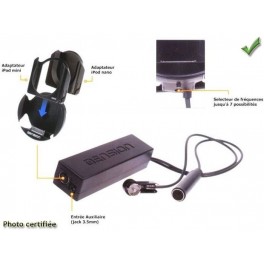 INTERFACE ET SUPPORT IPOD MINI NANO POUR AUTORADIO EN FM PAR L ANTENNE