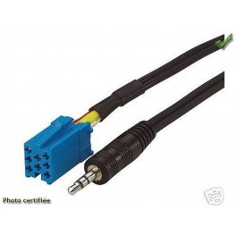 FAISCEAU ENTREE AUX JACK 3.5 AUTORADIA ALFA FIAT MINI ISO BLEU