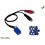 FAISCEAU ENTREE AUX AUTORADIO ORIGINE MINI ISO BLEU EN RCA *voir descriptif*