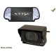 KIT CAMERA DE RECUL VIDEO COULEUR MONITEUR 12V DANS RETROVISEUR CABLE 20M
