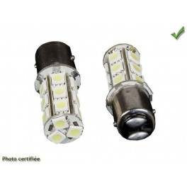 LAMPE STOP ET POSITION 18 LED CONNECTION BAY15D 1157 P21/5W BLANCHE