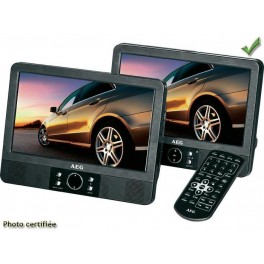 LECTEUR DVD 2 ECRANS 7 POUCES AVEC 2 CASQUES 12V DVD VCD SVCD MPEG4 AEG