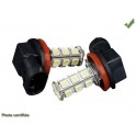 LAMPES ANTI BROUILLARD 18 LED SMD H11 12 VOLTS BLANCHE