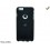 COQUE POLYMERE AVEC PASTILLE METALIQUE POUR IPHONE 6 PLUS NOIR
