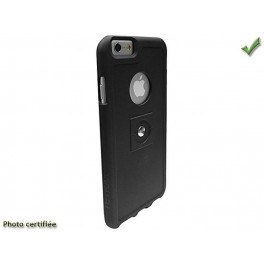 COQUE POLYMERE AVEC PASTILLE METALLIQUE POUR IPHONE 6 NOIR