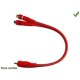 CORDON DERIVATIONS EN Y RCA 1 MALE 2 FEMELLES 0.25M PAR 2 PIECES