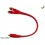 CORDON DERIVATIONS EN Y RCA 1 MALE 2 FEMELLES 0.25M PAR 2 PIECES