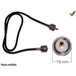 CORDON ADAPTATEUR PL259/MALE - PL259/MALE LONG. 50CM