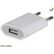 CHARGEUR SECTEUR 220V - USB FEMELLE 5V TYPE APPLE POUR CABLE USB IPHONE