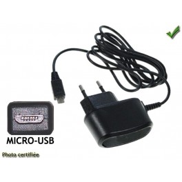 CHARGEUR SECTEUR 220V - CONNECTIQUE MICRO USB POUR TELEPHONE
