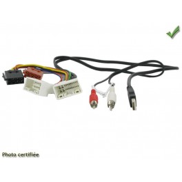 FAISCEAU AUTORADIO HYUNDAI TUCSON 2009- SANS AMPLI - ISO 4HP AVEC USB et AUX